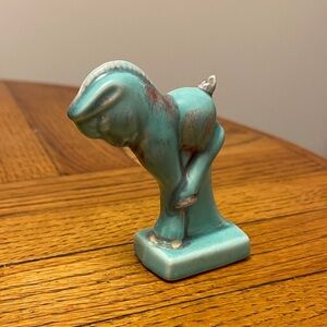 VTG Ceramic Blue Goat Figurine